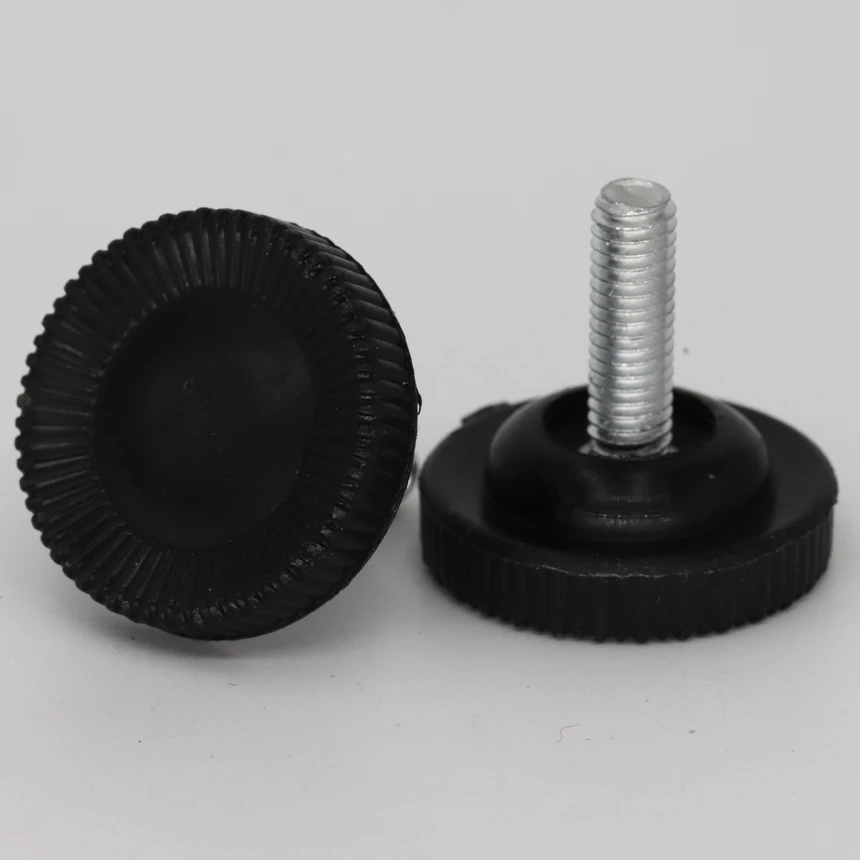 

M6 M8 Male Thread 18mm 20mm 22mm Length 30mm Round Head Furniture Screw On Non-Slip Adjustable Leveling Feet Foot Mounts Pad Mat