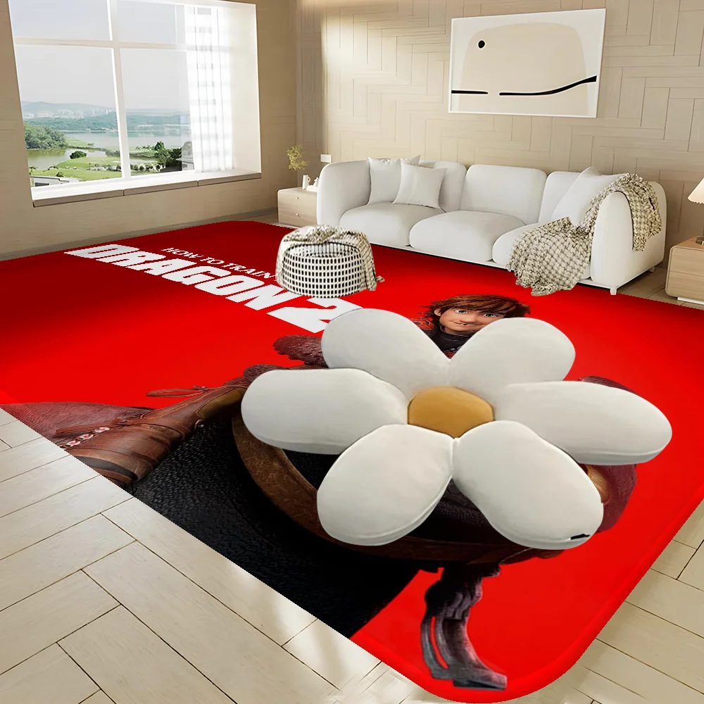 Movie H-How To T-Train Your D-Dragon Room Mats Cheaper Anti-slip Modern Living Balcony Printed Welcome Rug