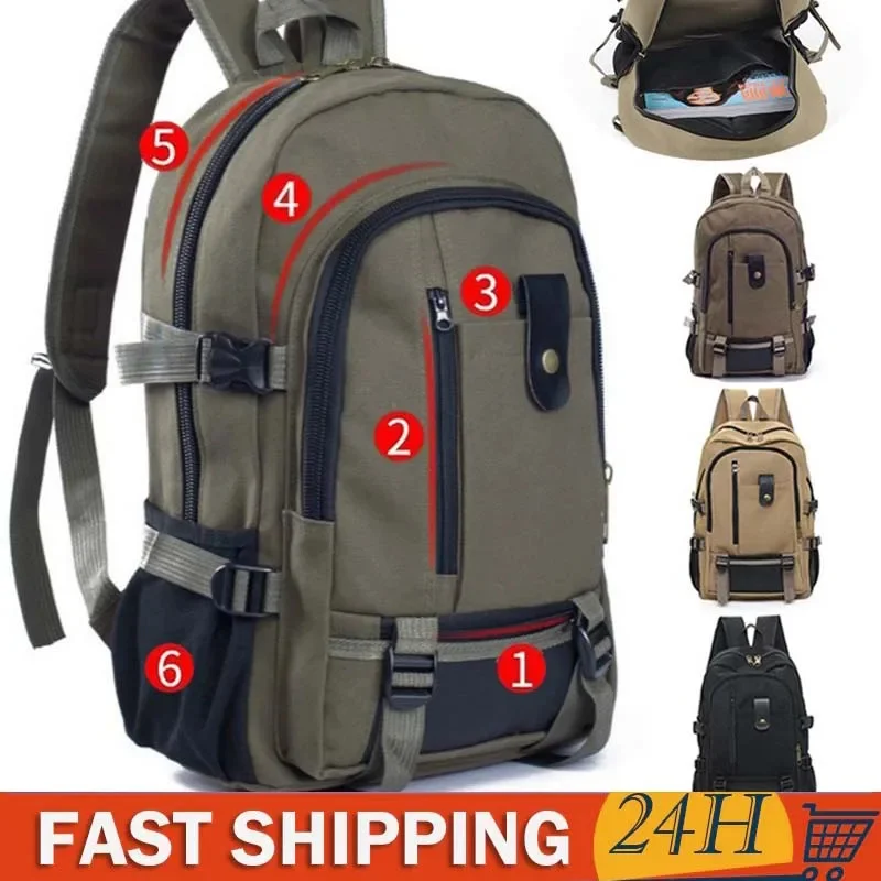 

Дорожный рюкзак для мужчин, Военная Тактическая Холщовая Сумка для альпинизма, вместительные уличные рюкзаки для кемпинга, Компьютерная сумка