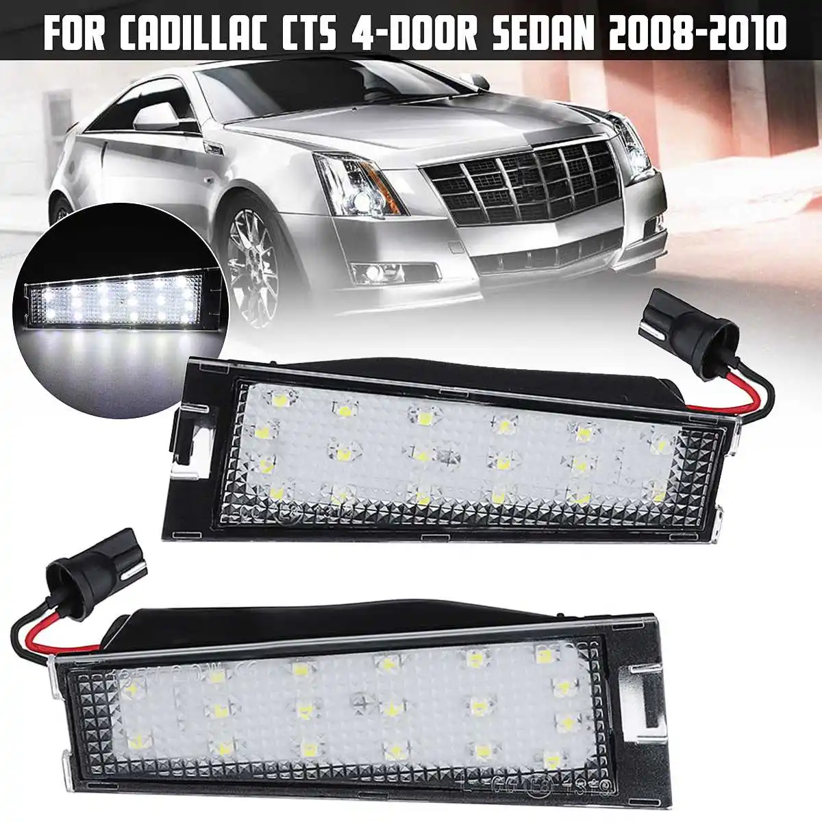 

2 шт., светодиодный ные лампы для подсветки номерного знака для Cadillac CTS 2008 2009 2010