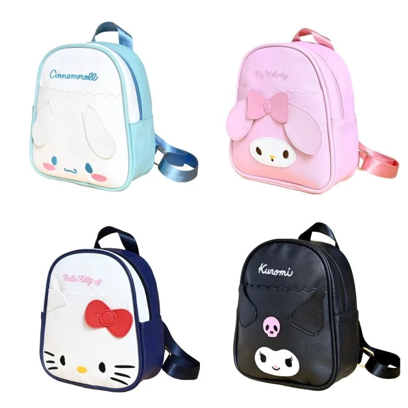 

Sanrio Kawaii Hello Kitty женский рюкзак на молнии из искусственной кожи вместительные школьные сумки Женский рюкзак для путешествий сумка на плечо для девочек