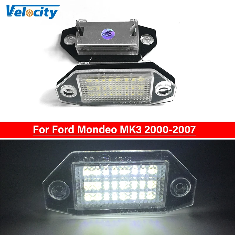 

2Pcs LED Number License Plate Light 12V Canbus No Error 6500K White Lamp For Ford Focus 2 C-MAX MK2 03-08 Car Exterior Lighting