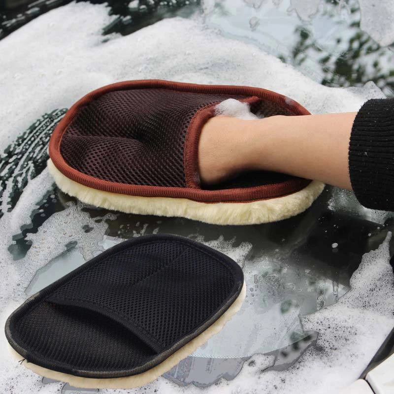 

Soft Glove Tool Truck Car Care Imitated Wool Mitt Motorcycle Polishing