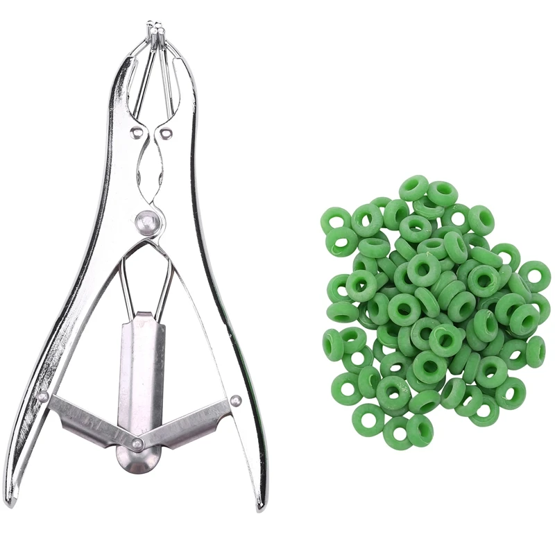 

Promotion! Tail Removal Pigs And Sheep Castration Pliers And 100 Particulate Rubber Ring Castration Device Veterinary Equipment
