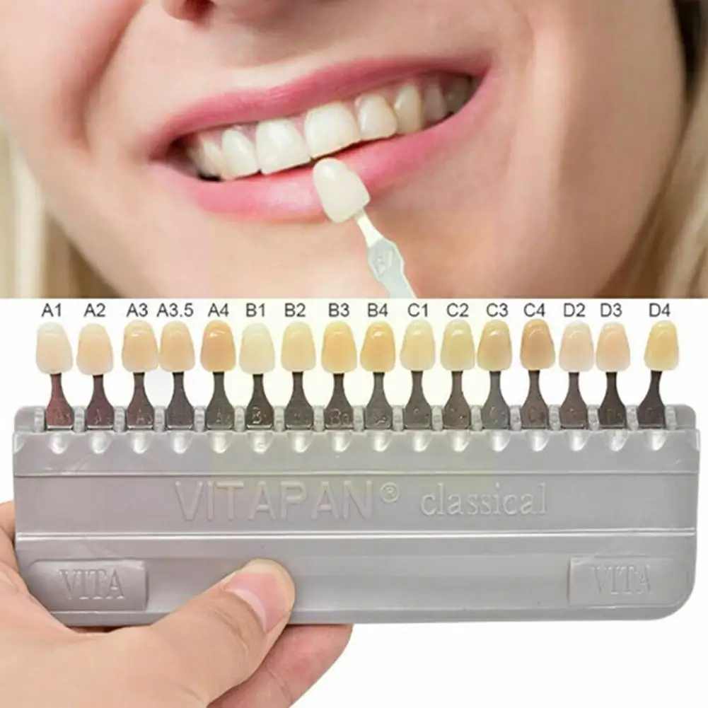 

3d устройство для отбеливания зубов, 16 цветов, s-образная направляющая для зубов, таблица отбеливания, цветная пластина для отбеливания зубов...