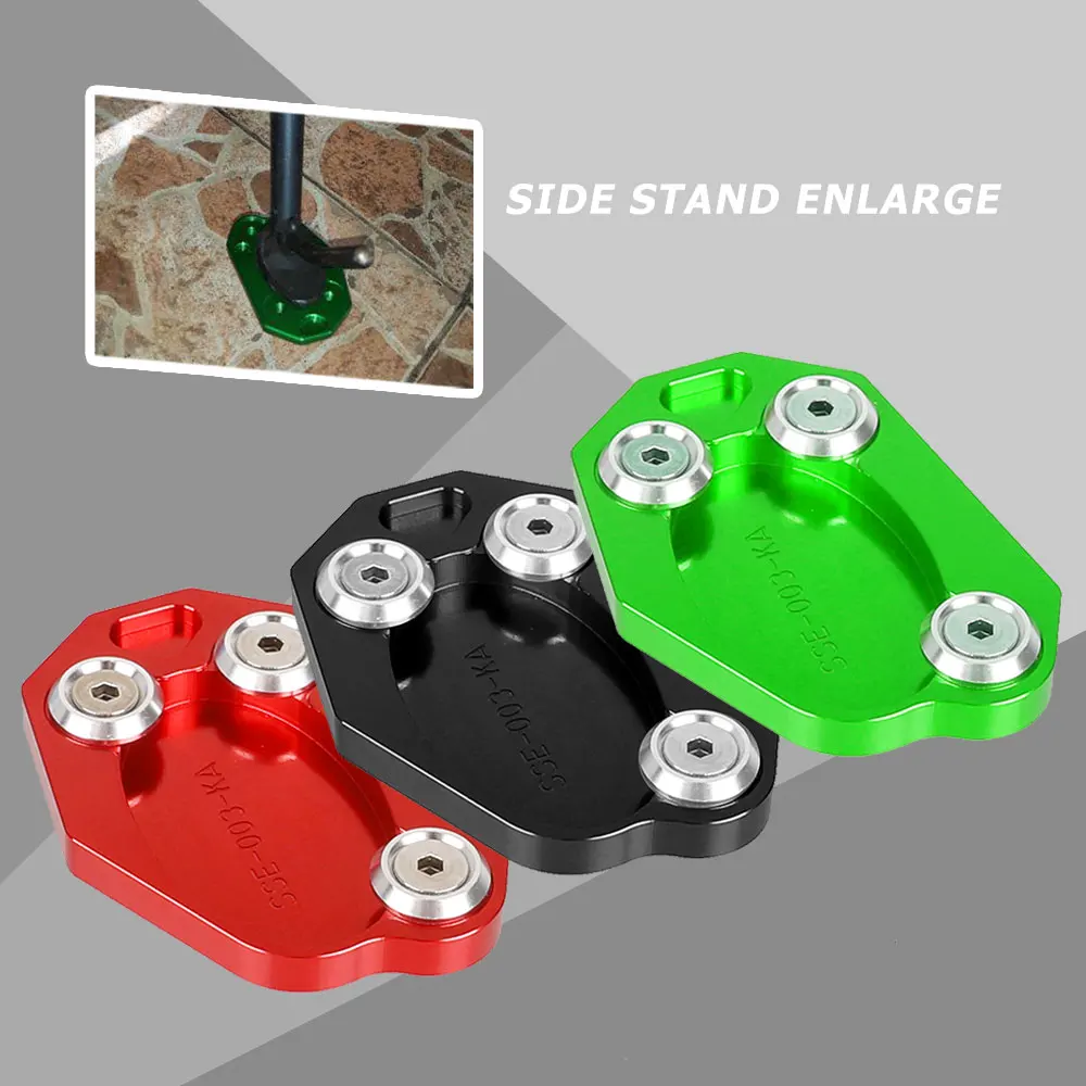 

Motorcycles Kickstand Side Stand Extension Enlarger Plate Pad FOR KAWASAKI NINJA 650 ER-6F VERSYS650 Versys 650 ZX-10R ZX10R