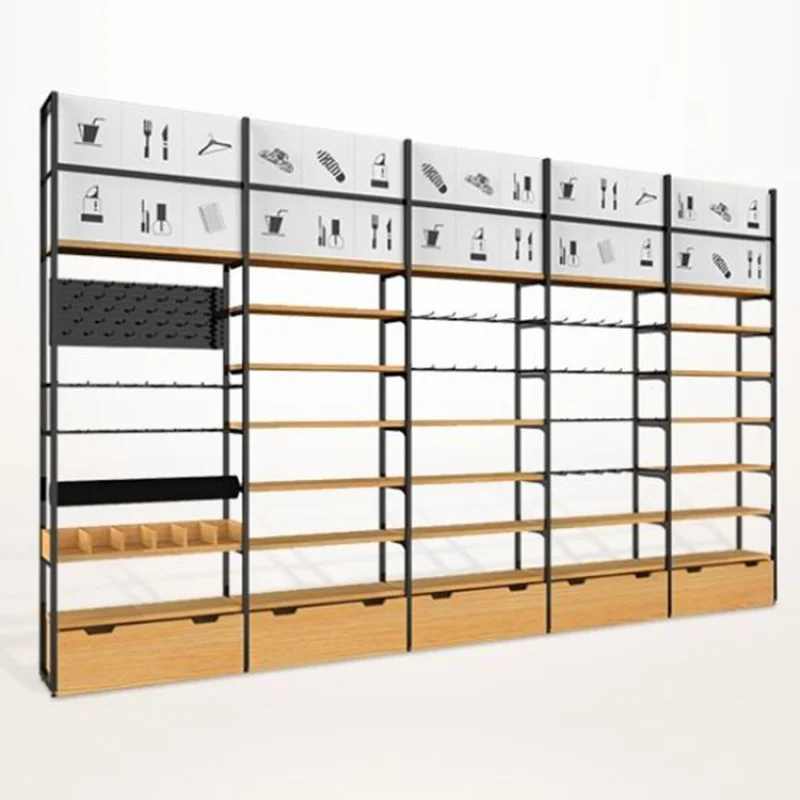 

Модные стильные косметические Розничные витрины, деревянные и металлические витрины для магазина miniso