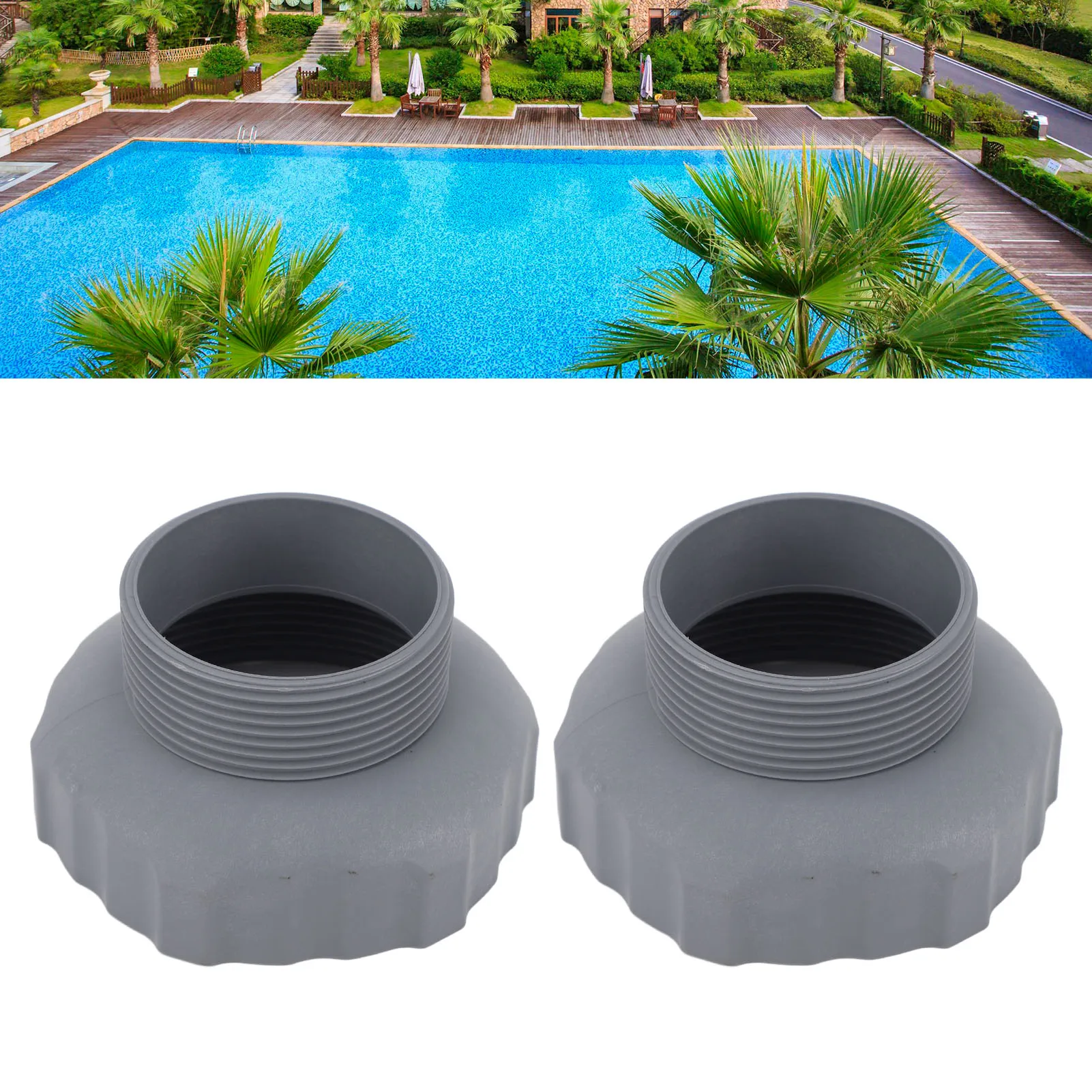 Адаптер для бассейна 11239 2 шт. аксессуар от скиммера адаптер шланга Intex настенные