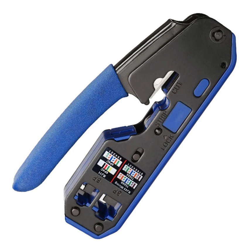 

RJ45 crimping tool pliers network crimper stripper cutter ethernet clip tongs RG45 cat6 cat5e cat5 cat3 RJ11 multi function