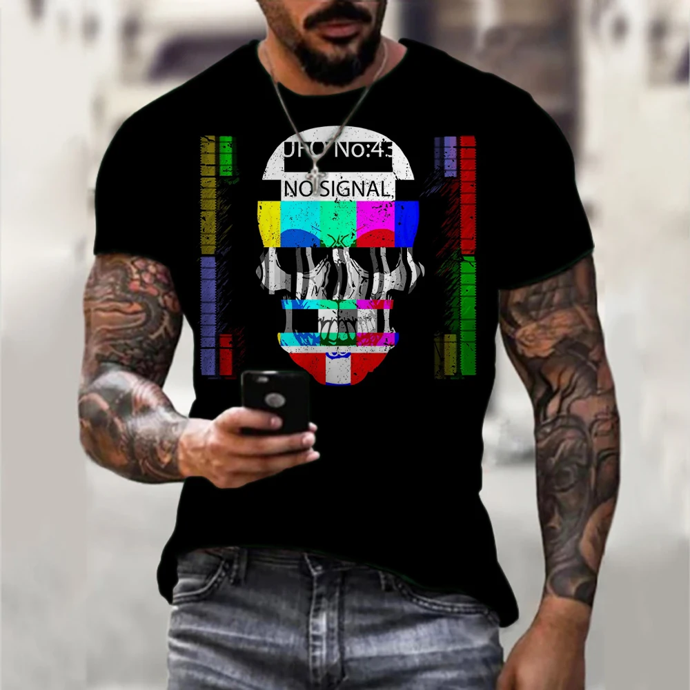 

Exotic T-shirts Men's Clothing Vintage Man Shirt Hip Hop T-Shirt Party Metal Summer 2022 High Quality Skull T-Shirt Handsome