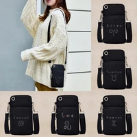 pouch wallet sports universal mobile phone bag crossbody bags for girls shoulder bag constellation pattern for samsungiphone