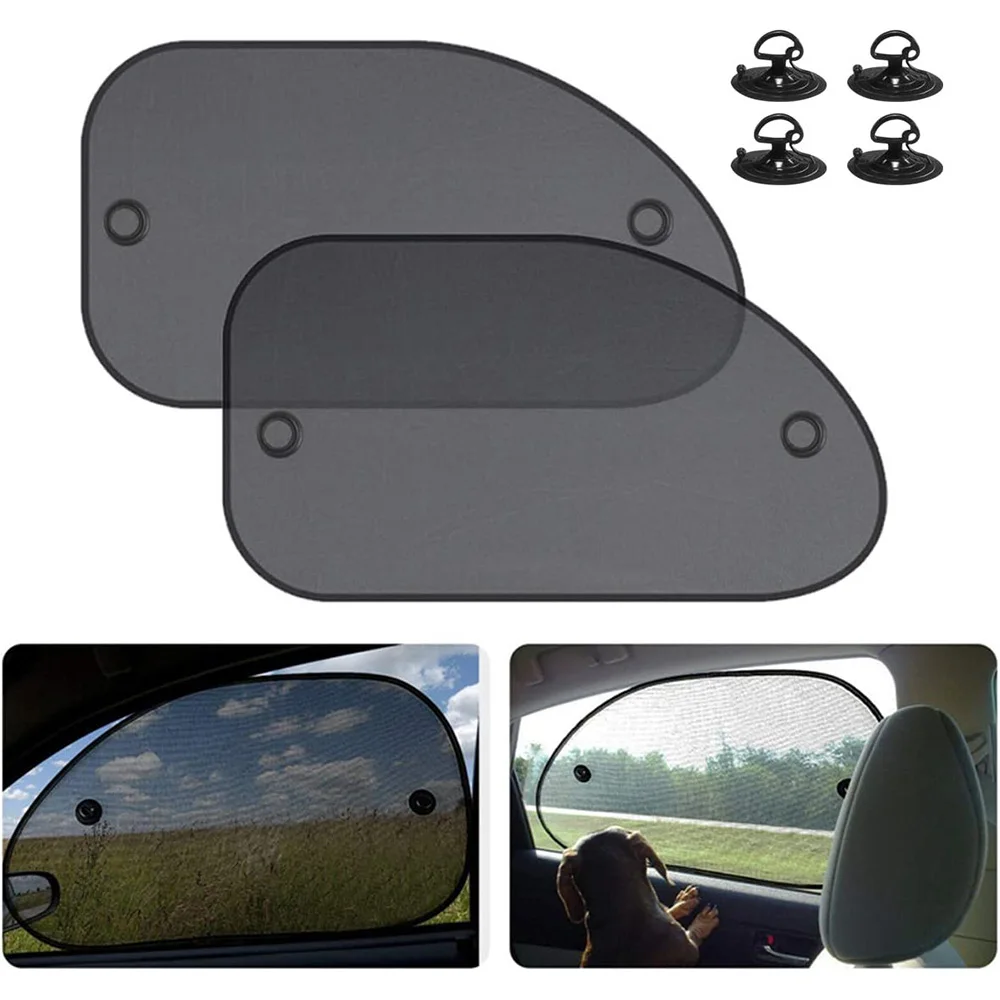 

2 Pack Universal Folding Car Window Shade Cling Sunshade for Car Windows Sun Glare and UV Rays Protection for Your Child Baby