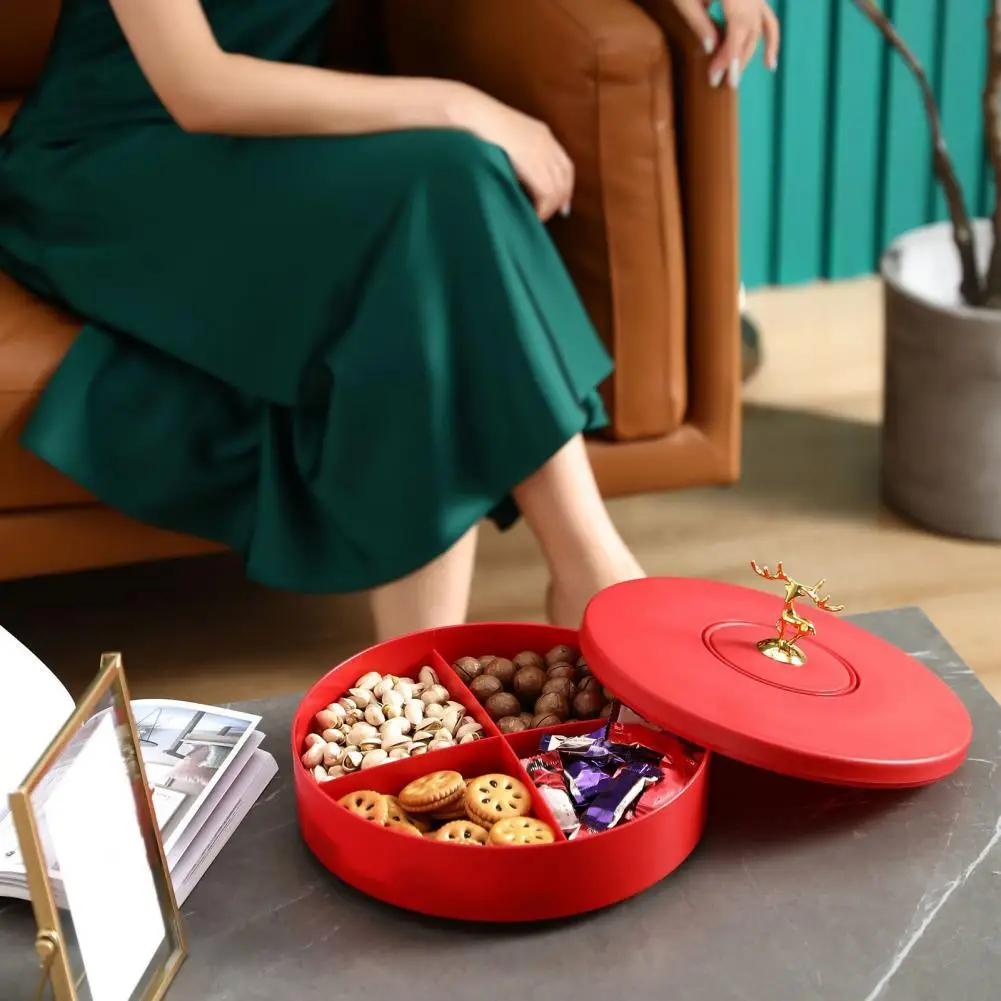 Поднос для еды дизайнерский поднос закусок 4 сетки съемные отличный портативный