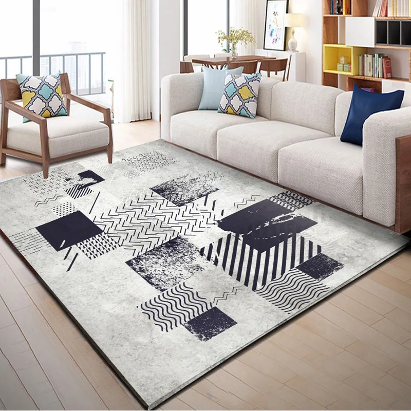 

Nordic Abstract Large Size Living Room Carpet Bedroom Bedside Non-slip Rug Home Decoration Study Lounge Rug Hotel Commercial Mat