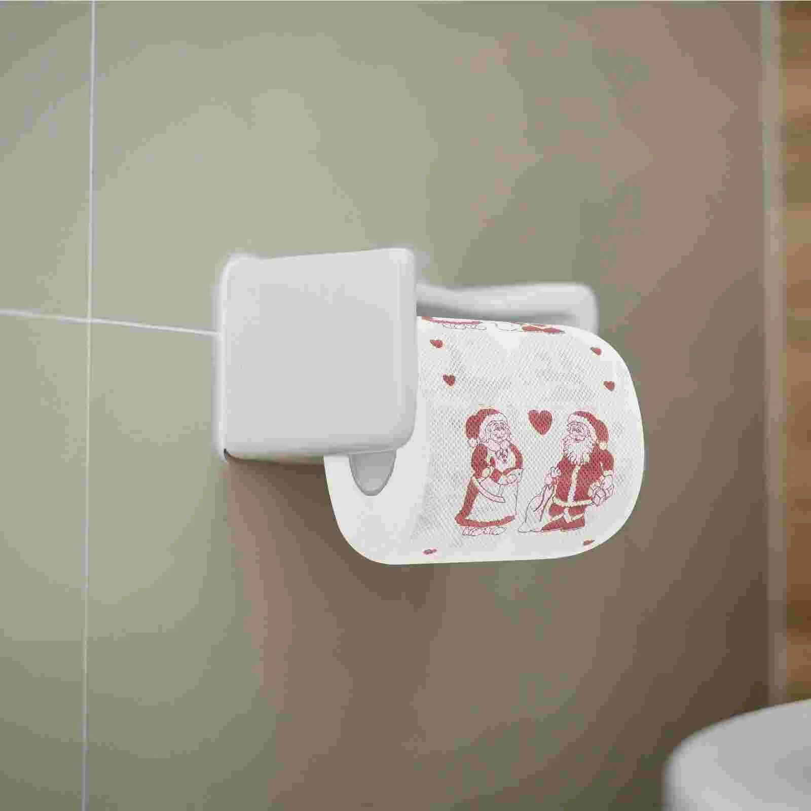 

1 Roll Printed One Time Use Toilet Paper Santa Claus Toilet Paper Christmas Toilet Paper Tissue