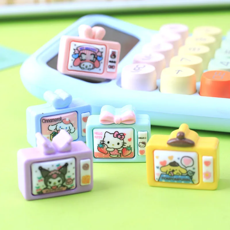 

10Pcs Kawaii Anime Hello Kitty Diy Accessories Kuromi Sanrio Cute Cartoon Cinnamoroll My Melody Phone Case Patch Toys for Girls