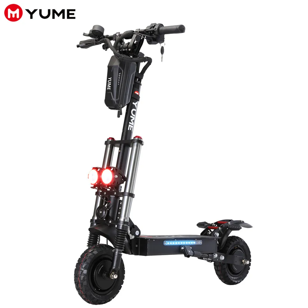 

YUME 10inch 52v 2400W dual motor powerful e scooters fat tire foldable adult electric scooter with lithium battery