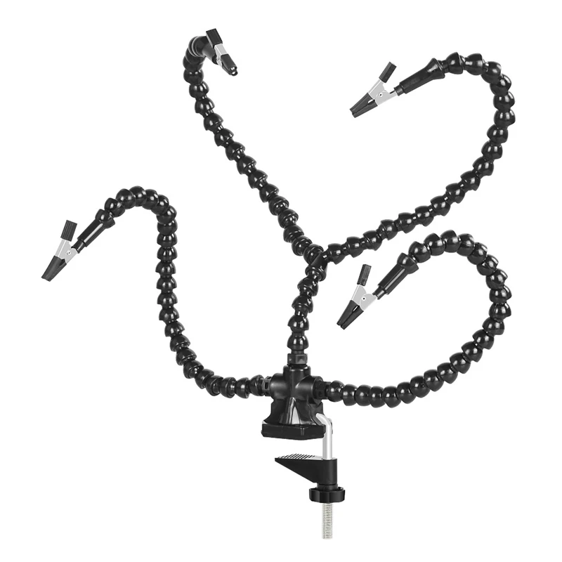 

4 Flexible Arm Helping Hands Third Hand Soldering Tool PC For PCB Repairing Circuit Board