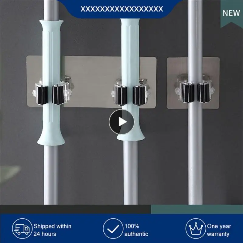 

Mop Finisher High Quality No Punching Broom Hook Multipurpose Wall Mounted Mop Organizer Holder Stand Storage Rack Domestic