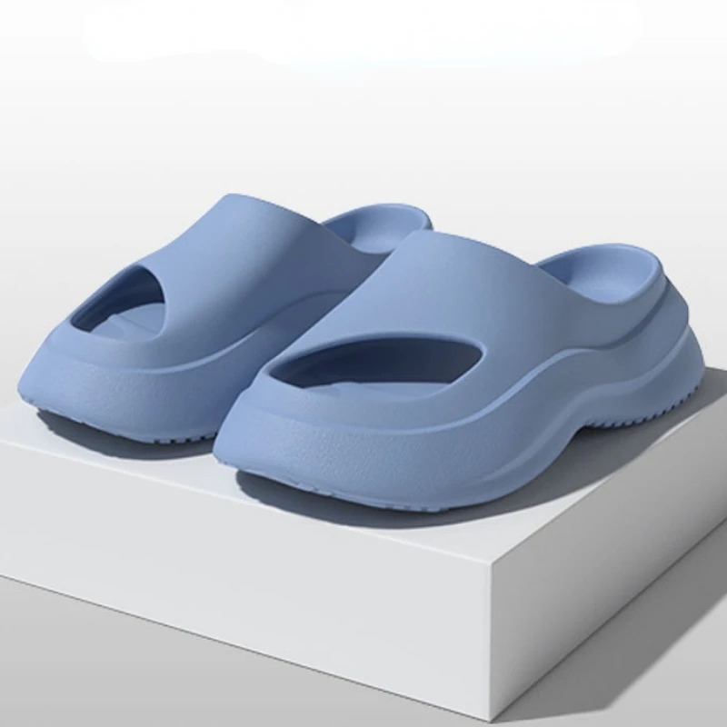 

Summer Slippers Women Outdoor Platform Flip Flops Soft Eva High Sole Open Toe Trendy Couple Slides Light Weight Beach Shoes