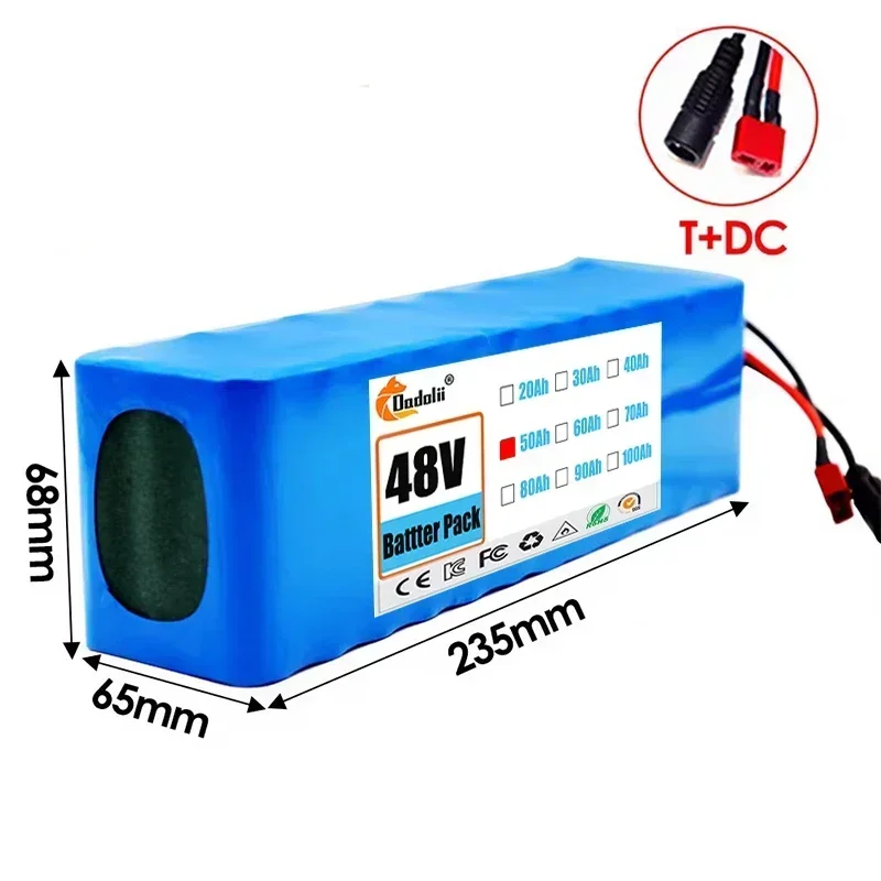 Новый литий-ионный аккумулятор 48 В 80 Ач 20000 Вт 13S3P DC/T для электрического