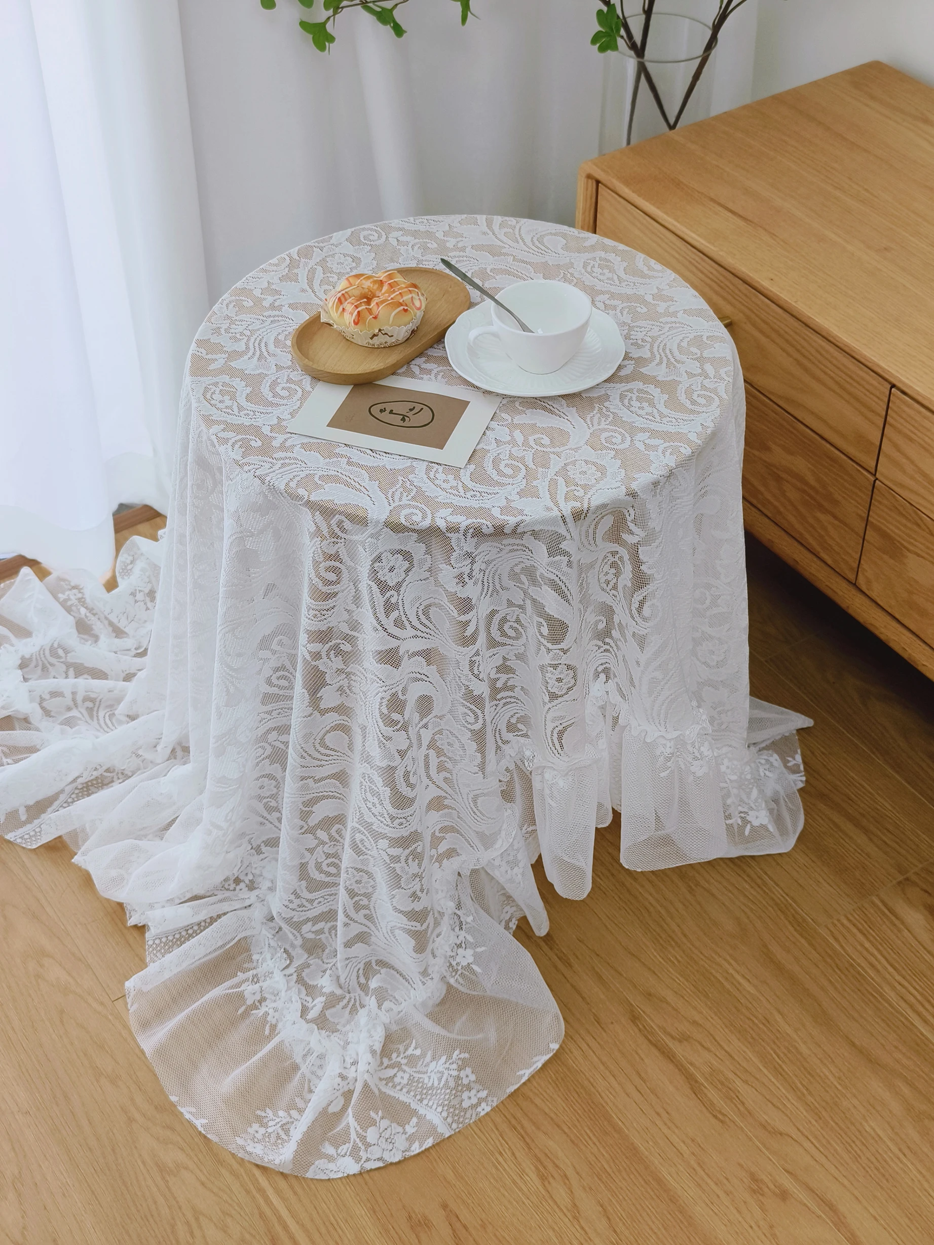 

Siman French lace tablecloth, round table, square table, coffee table, cover, and towel, American pastoral tablecloth