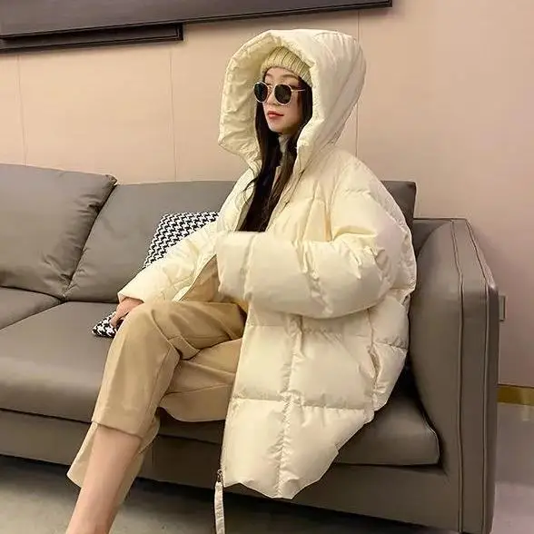 Winter new thick coat long-sleeved fashion women's bread jacket 2022 mid-length student casual down jacket women