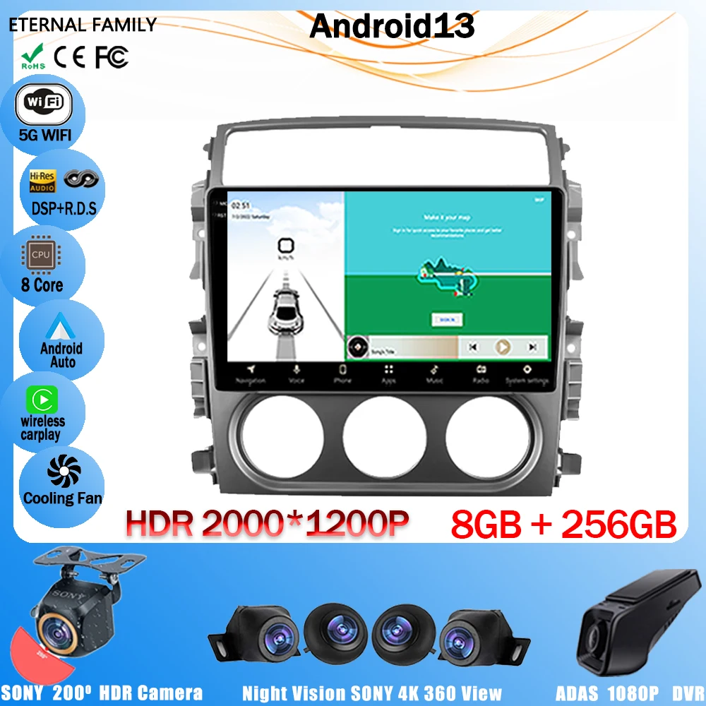 

Автомобильный мультимедийный видеоплеер Android 13 для Suzuki Liana 1 2004-2008, навигация GPS, стерео радио, 2Din DVD Carplay GPS