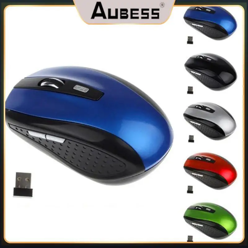 

With Usb Receiver Computer Mouse 6 Buttons Optical Ergonomic Gamer Mice 1600dpi 2.4ghz For Macbook Adjustable Wireless Mouse