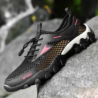 2022 new mens summer mountaineering non slip mesh breathable large size outdoor leisure mesh shoes 38 46 size shoes mens shoes