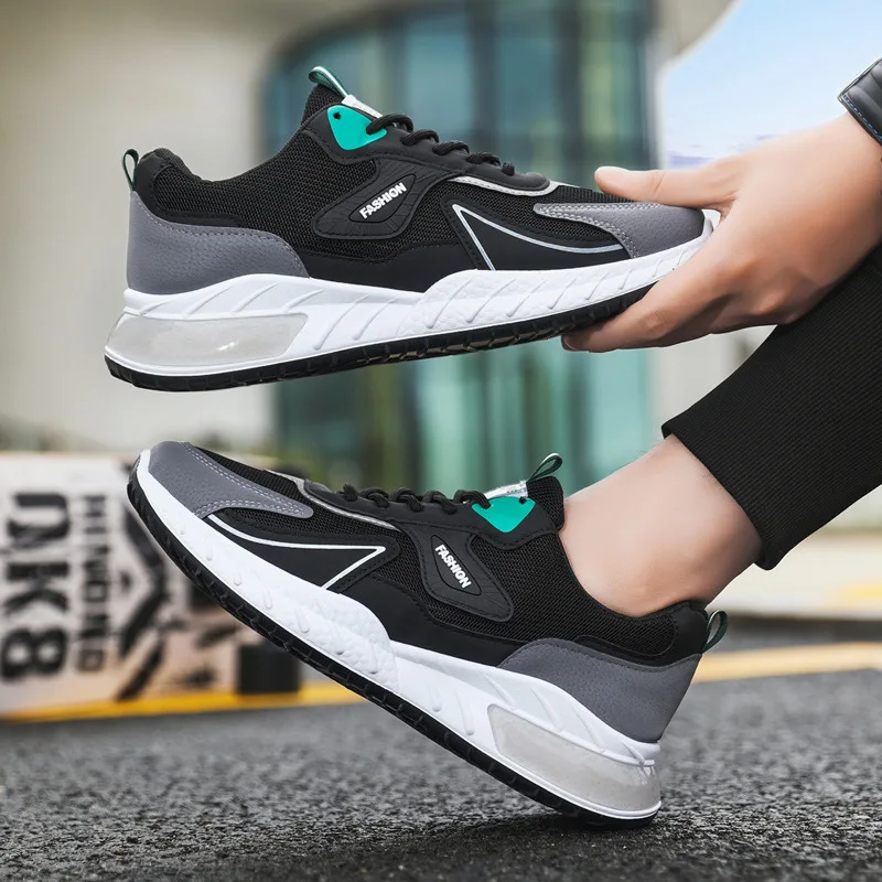 Мужская спортивная обувь легкие кроссовки для бега модная на мягкой подошве