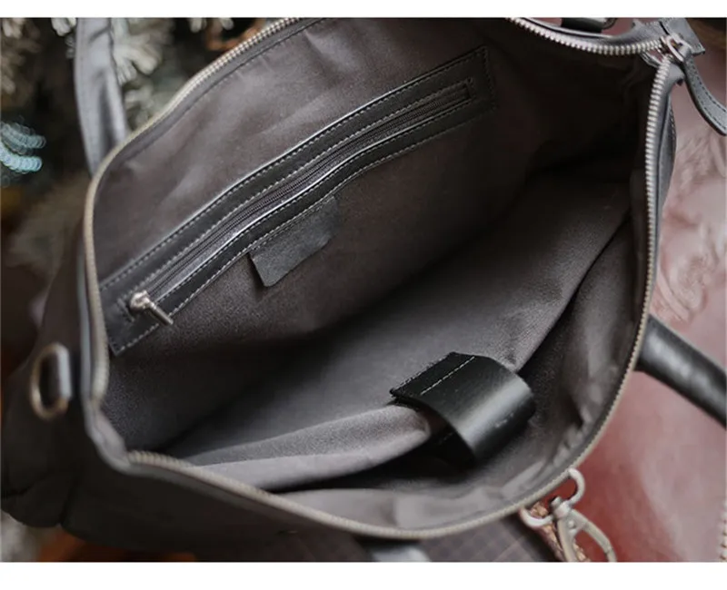 Simple Leisure designer Natural genuine Leather Men 15-inch Laptop computer Briefcase Multifunctional Soft cowhide green Handbag