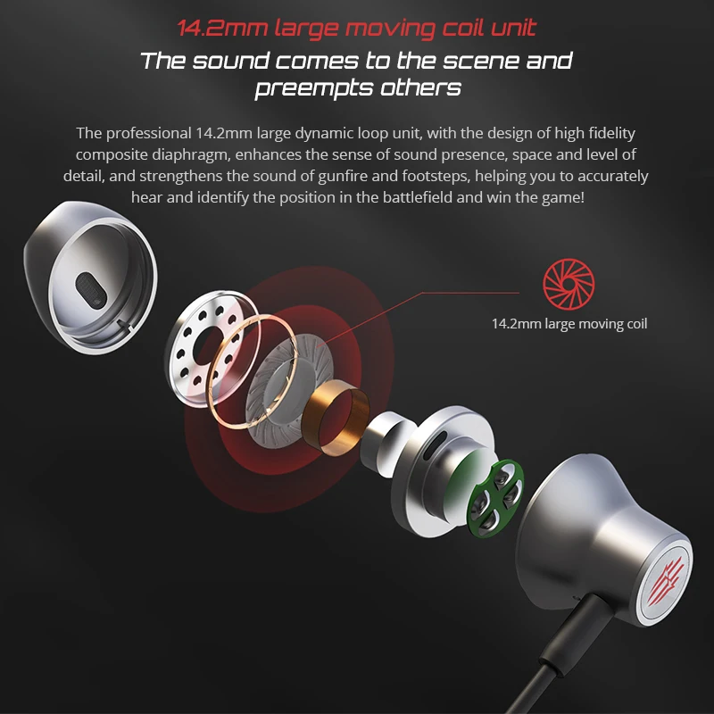 Игровые наушники Nubia RedMagicSound цвет в ассортименте