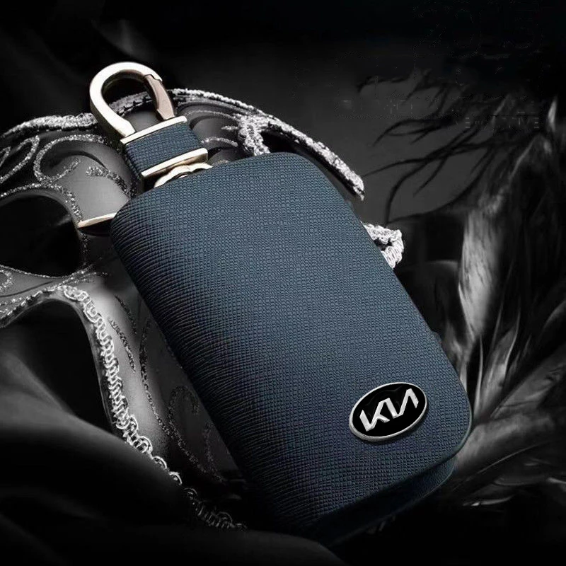 

Leather Car Key Case Cover Shell Fob For KIA Rio QL K2 K3 KX3 K4 K5 Sportage Ceed Cerato Sorento Picanto Optima Car Accessories