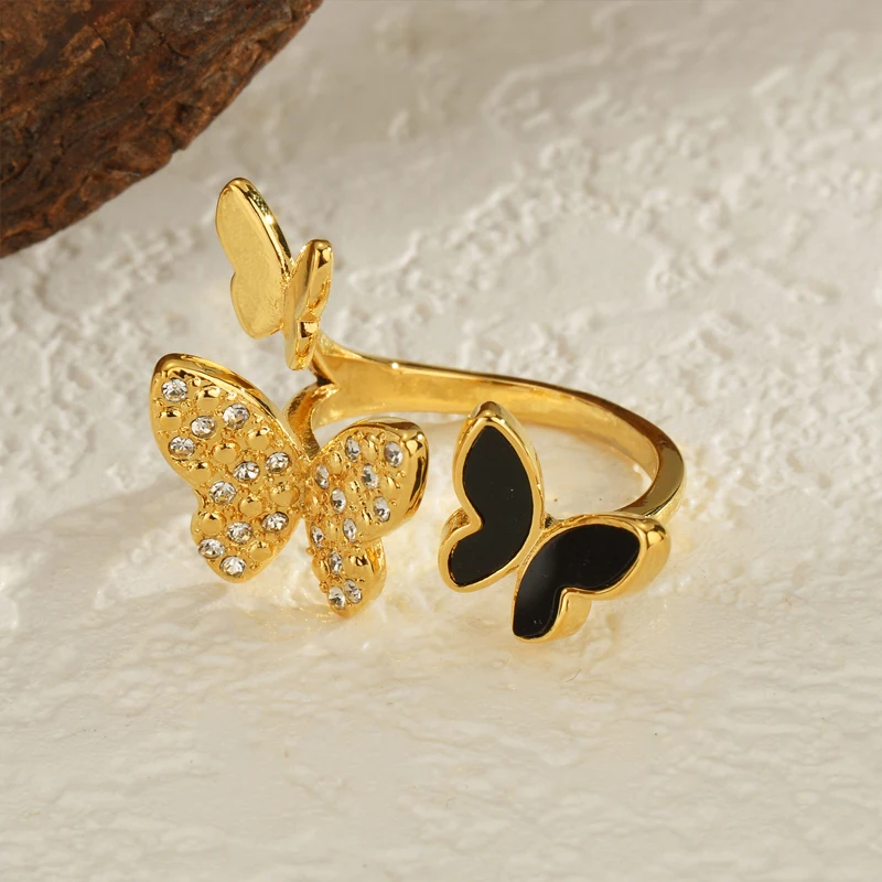 Трендовая Изысканная Тройная искусственная циркониевая позолоченная