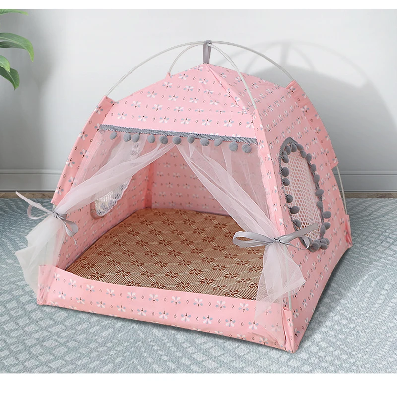 

Pet Products Cat Bed the General Teepee Closed Cozy Hammock with Floors Cat Tent Pet Small Dog House Accessories Products