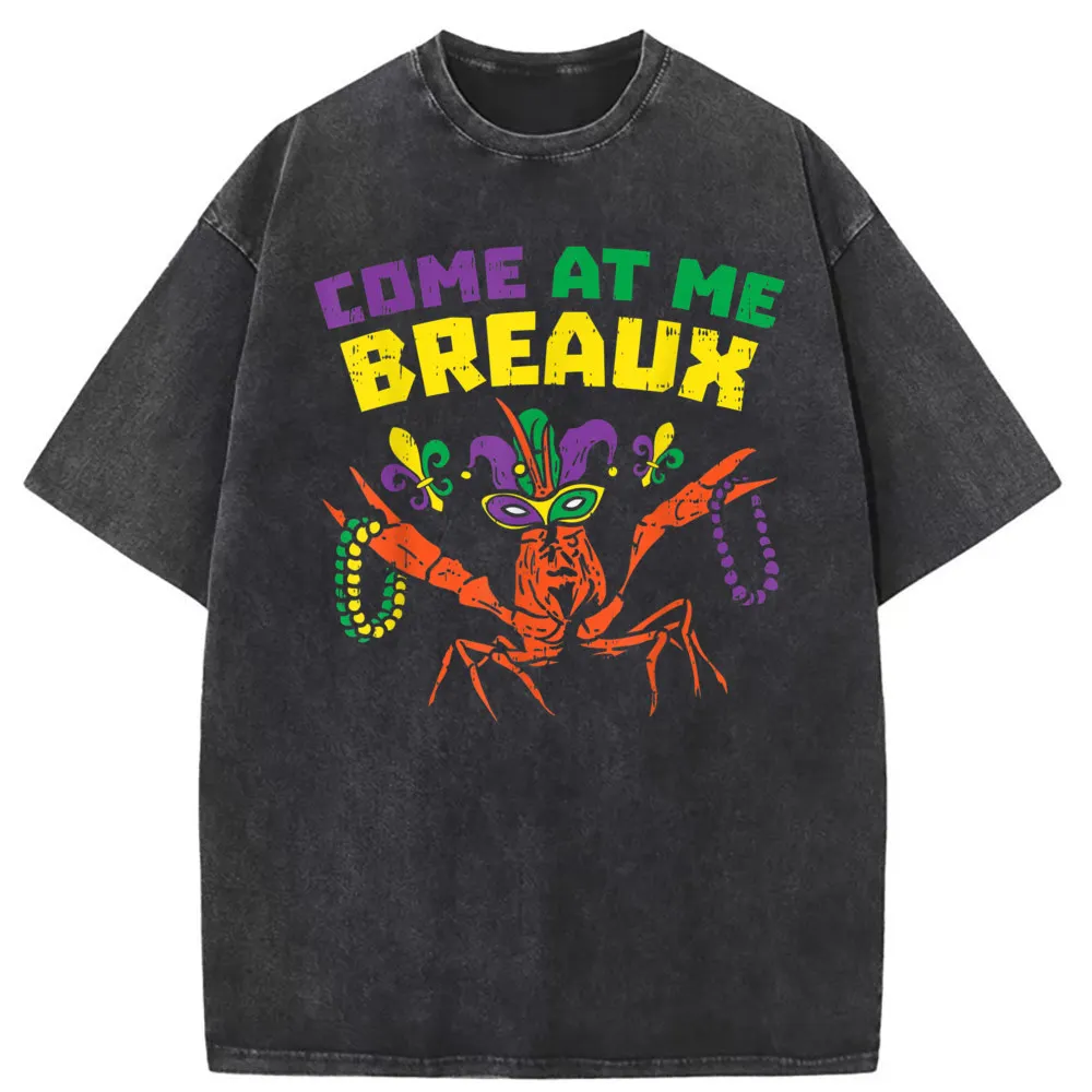 

Come At Me Breaux Crawfish Man Graphic Printed T-shirts Unisex Cotton Sweatshirts For Men Long Sleeve Summer Tshirts Clothing