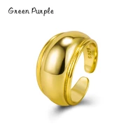 green purple minimalism adjustable great arc rings for women gift real 925 sterling silver 2022 trend new geometric fine jewelry