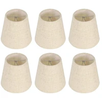 promotion small lamp shade clip on bulb set of 6 for candelabra bulbs barrel fabric lampshade for table chandelier wall lamp