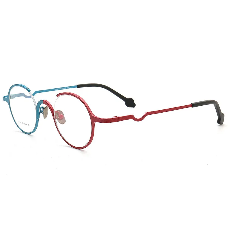 Новинка круглые сверхлегкие очки двойного цвета в итальянском стиле чистые