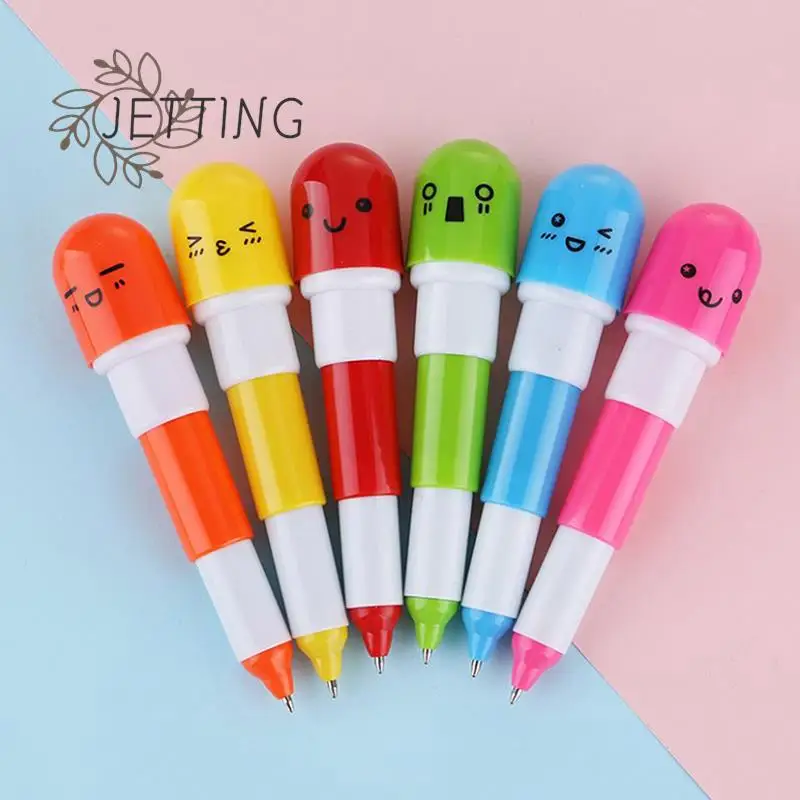 

10Pcs Cartoon 6 Colors Retractable Pill Pens Kids Party Supplies Boys Girls Birthday Guest Gift Giveaway Pinata Filler Gift Pack