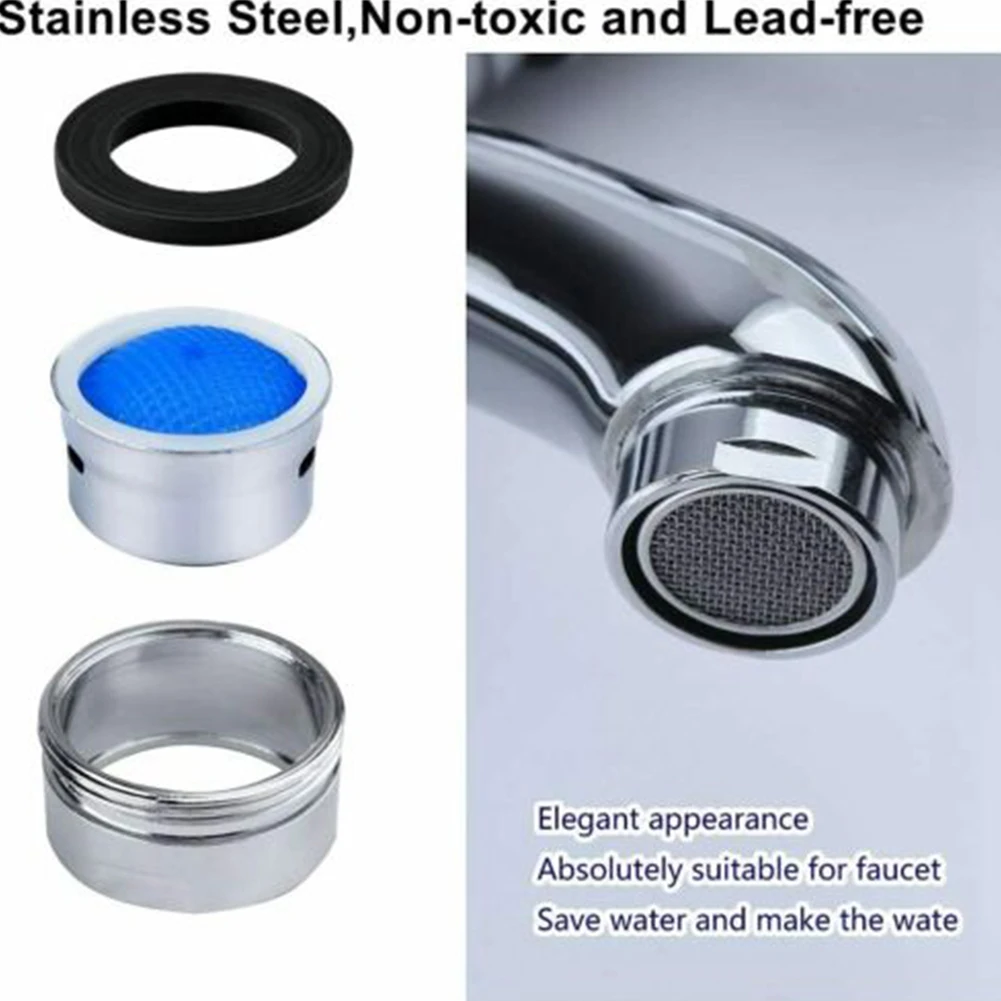 

5pcs Stainless Steel Faucet Aerators M24 Male Thread M20 M22 M28Mixing Nozzle Wrench Tap Aerators Saves Water Repair Cleaning