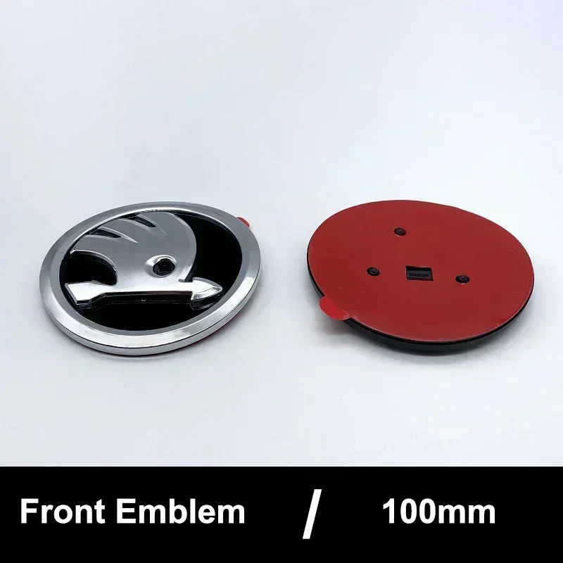 

Передняя эмблема 100 мм для SKODA Superb Fabia Octavia Citigo Kodiaq Karoq Kamiq Yeti Rapid Scala Vision, наклейка на задний багажник автомобиля