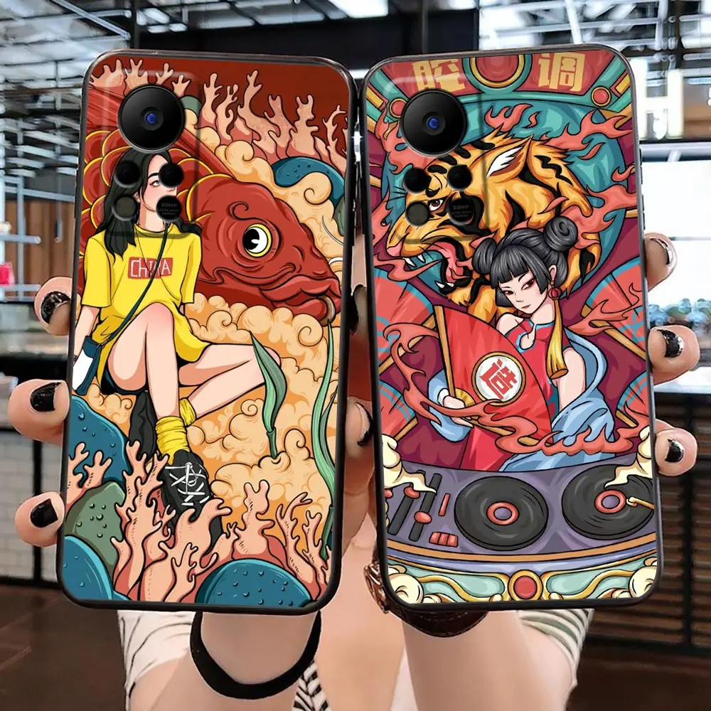 

Case For Infinix TECNO CAMON 19 16 ZERO X NEO 20 8 POVA 4 2 NEO2 NOTE 12 11 10 8 8I S5 Pro 5G Case A Girl Of National Fashion