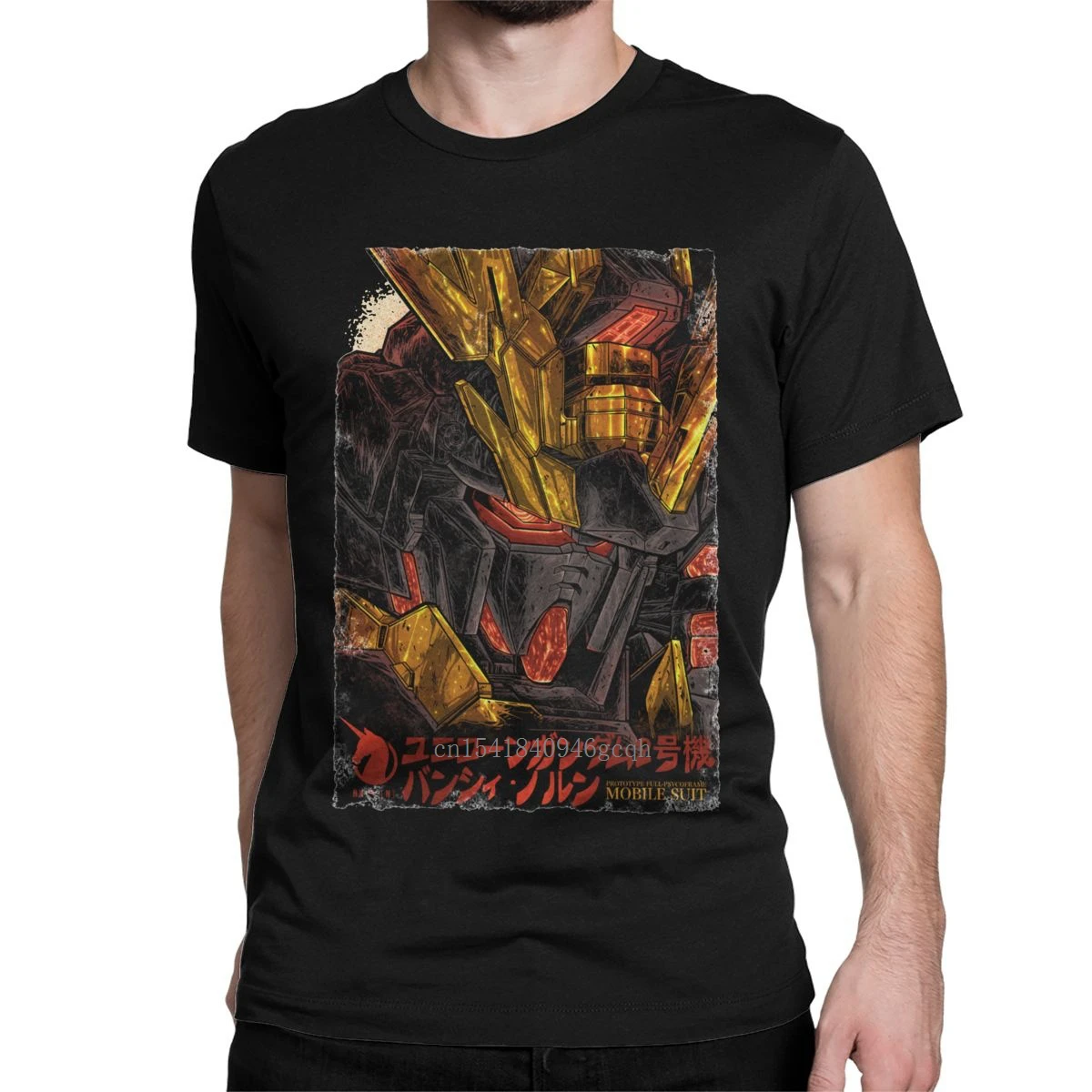 

RX-0 Unicorn Gundam 02 Banshee Norn T Shirt Men Pure Cotton Cool T-Shirts Crewneck Anime Manga Tee Shirt Tops New Arrival