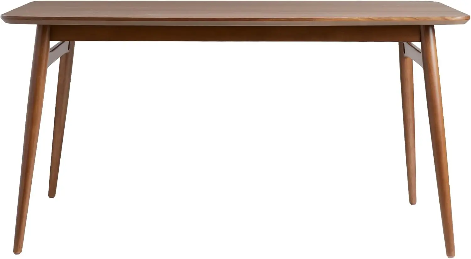 Современный обеденный стол из массива дерева середины века с коническими