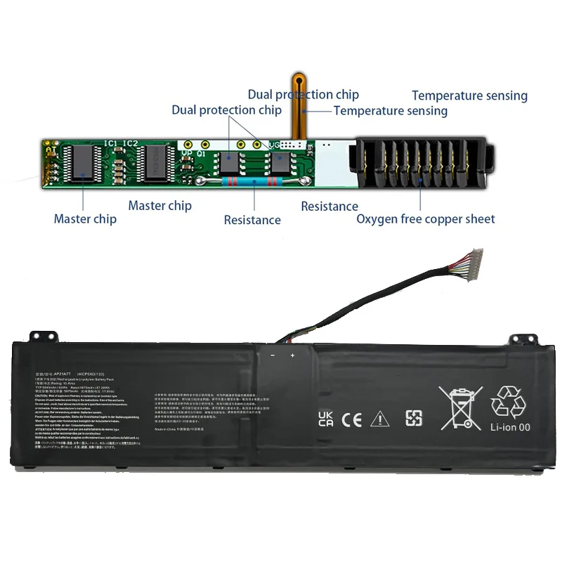 Фото AP21A8T Аккумулятор для ноутбука Acer Predator Helios 300 PH317-56-78LY PH317-56-78SM PH315-55-72EA PH315-55-770K PH315-55-965Z PH315- №2