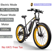 cysum m980 electric bicycle 1000w snow electric bicycle 48v 17ah lithium battery mountain bike 26 inch 4 0 fat tire ebike