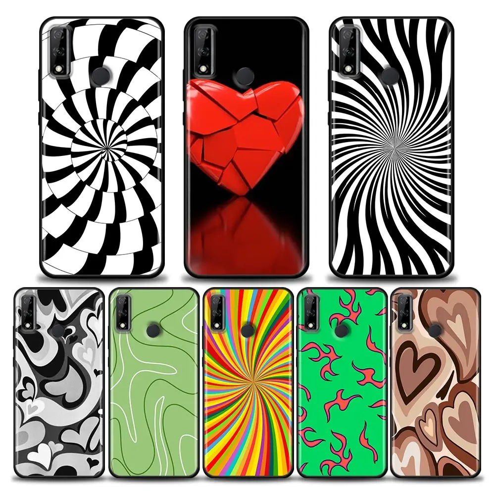 

Phone Case for Huawei Y6 Y7 Y9 2019 Y5p Y6p Y8s Y8p Y9a Y7a Mate 10 20 40 Pro RS Silicone Cover Psychedelic Pattern Snail