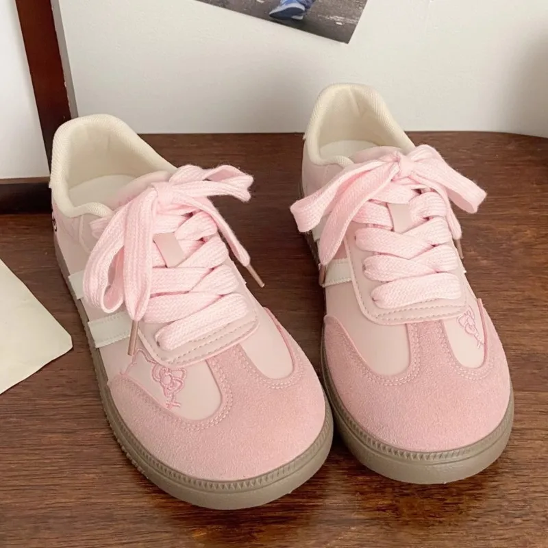 2025 всесезонные тренировочные туфли с милой кошкой и вышивкой женские шикарные